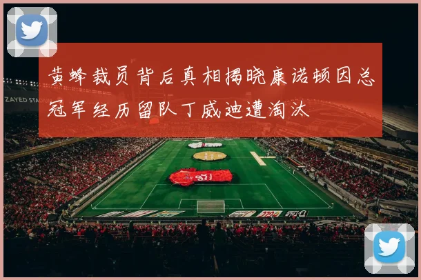 黄蜂裁员背后真相揭晓康诺顿因总冠军经历留队丁威迪遭淘汰